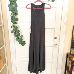 ATHLETA Grey Maxi Racerback Dress Size Sma…